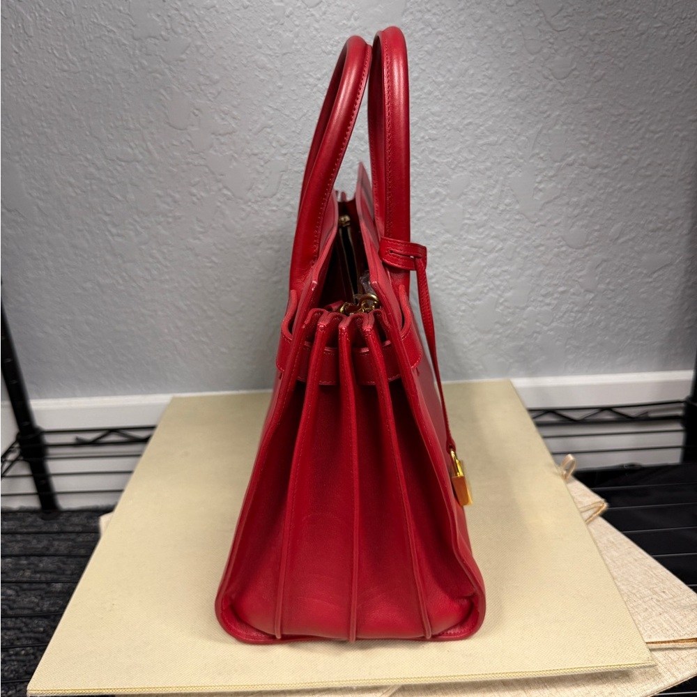 YSL Sac De Jour in rouge red - Small satchel strap - Picture 5 of 8